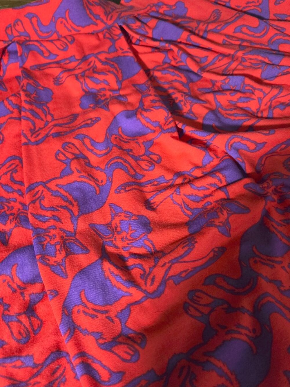 LuLaRoe Madison Flair Skirt w/ Pockets..German Shepard Print XL - Picture 5 of 8